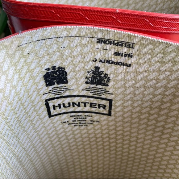 Hunter Tall Red Rain Boots with buckles - Picture 10 of 10